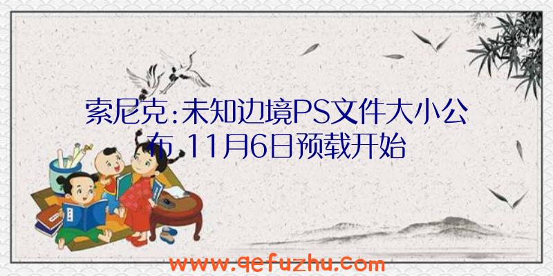 索尼克:未知边境PS文件大小公布